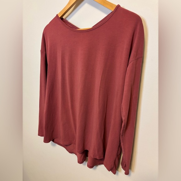 Lululemon Back Into It Long Sleeve | So Merlot | Size 6 - Picture 7 of 8